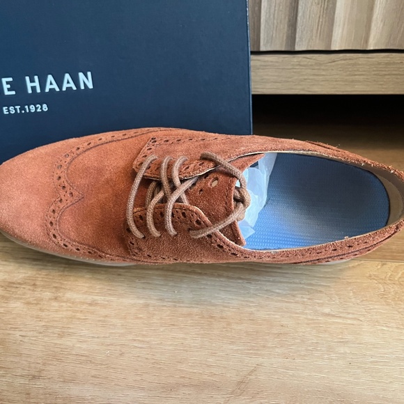 Cole Haan Lunar Grand Wingtips in Suede Woodbury/Gum - M 7.5 main image 4